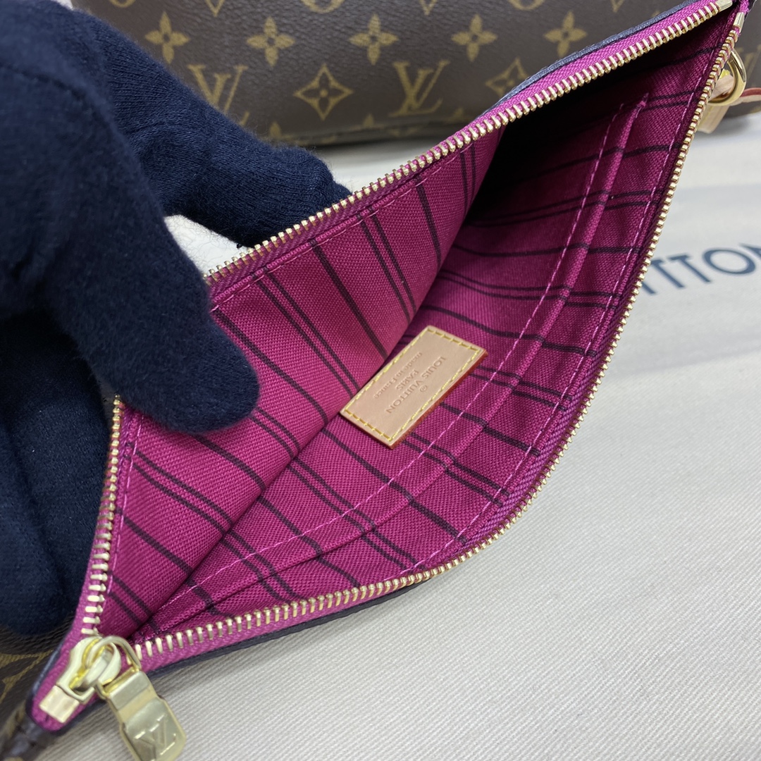 Louis Vuitton NEVERFULL MM Monogram Handbag M41178 Pivoine Pink